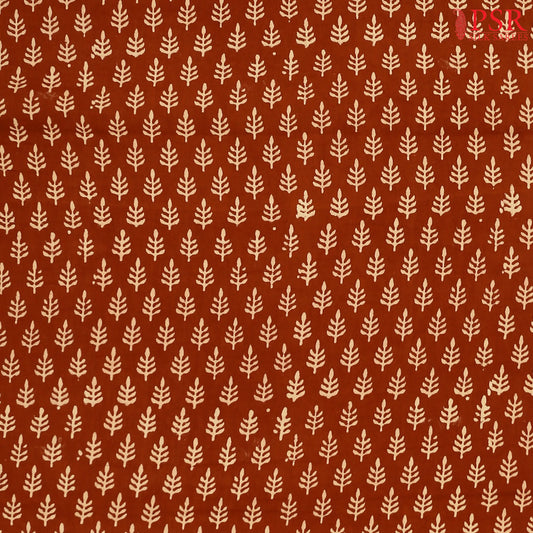 Brown Cotton Print Running Material