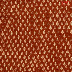 Brown Cotton Print Running Material