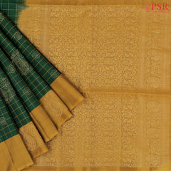 Dark Green Soft Silk Mix Saree