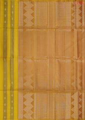 Mustard Yellow & Olive Soft Silk Saree