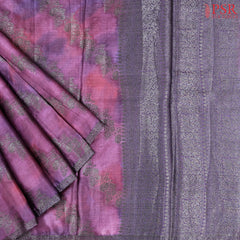 Rustic Purple Banaras Tussar Silk Saree