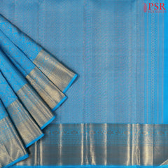 Chintamani Blue Kanchipuram Jacquard Silk Saree