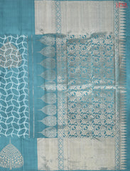 Teal Blue Kanchipuram Silk Saree