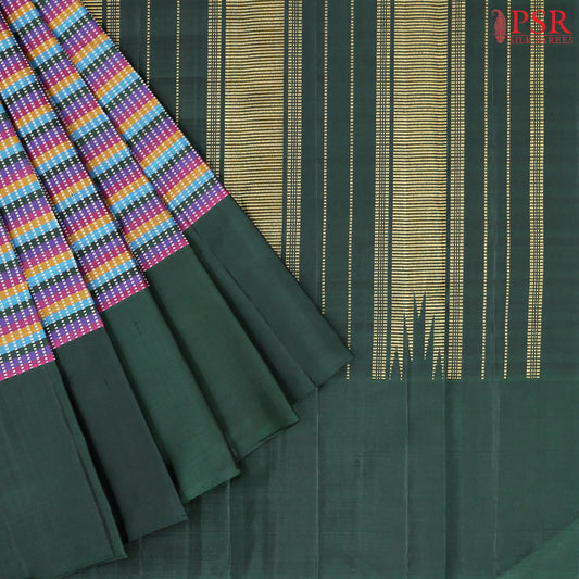 Multiolor Kanchipuram Silk Saree