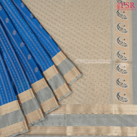 Azure Blue Soft Art Silk Saree