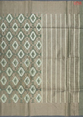 Olive Green Manipuri Silk Cotton Saree