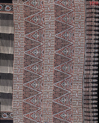 Beige & Black Jaipur Cotton Printed Saree