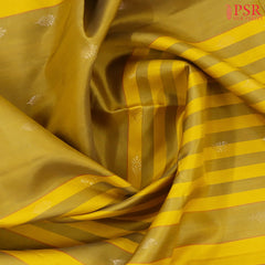 Mustard Yellow & Olive Soft Silk Saree