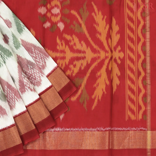 Pale Oak Patola Silk Cotton Saree