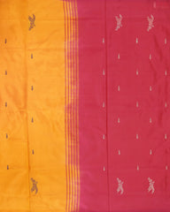 Amber Yellow Vazhainaar Silk Saree