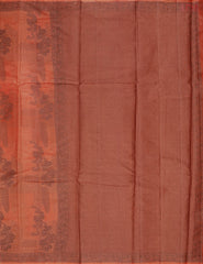 Dark Orange Banaras Tussar Silk Saree