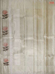 Golden Beige Kanchipuram Tissue Silk Saree