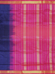 Navy Blue Cotton Silk Saree