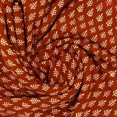 Brown Cotton Print Running Material