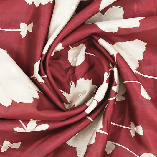 Barn Red Semi Tussar Saree