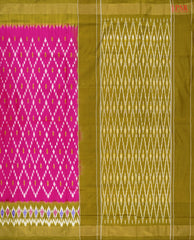 Magenta Pink Pochampally Silk Saree