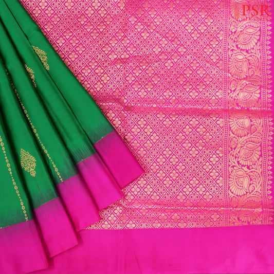 Emerald Green Soft Silk Saree