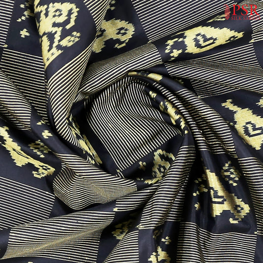 Black Pochampally Silk Saree