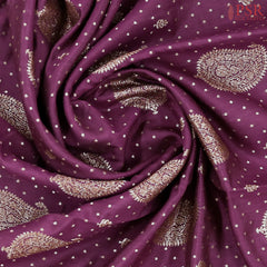 Dark Purple Georgette Silk Saree