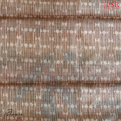 Sand Beige Semi Tussar Saree