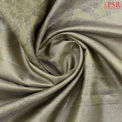 Olive Grey Kanchipuram Silk Saree