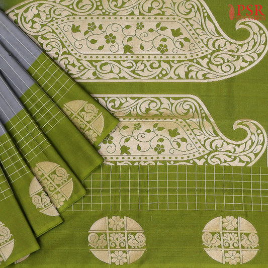 Grey Soft Art Silk Saree