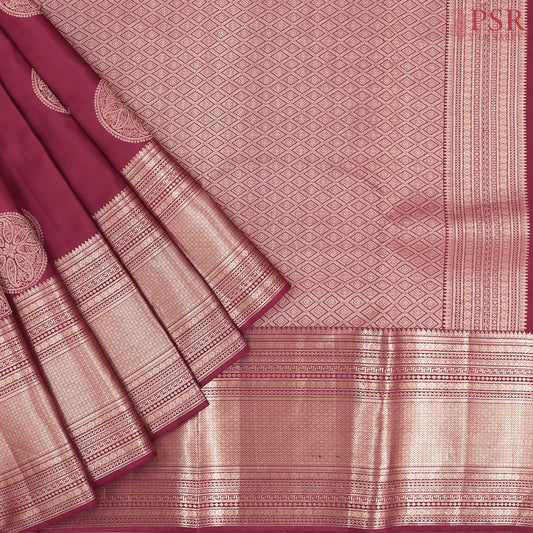 Rich Maroon Kanchipuram Silk Saree