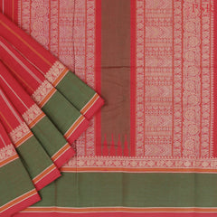 Red Kalakshetra Kovai Cotton Saree