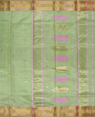 Sage Green Maheshwari Silk Cotton Saree