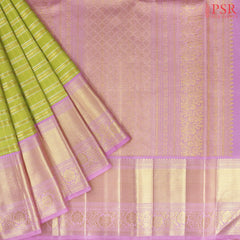 Chartreuse Green Kanchipuram Silk Saree