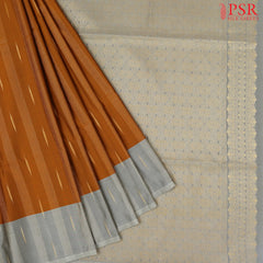 Dark Orange Soft Art Silk Saree