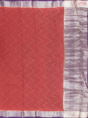 Cherry Red Assam Saree