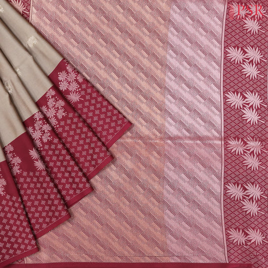 Fossil Grey Soft Art Silk Saree