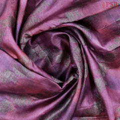 Rustic Purple Banaras Tussar Silk Saree
