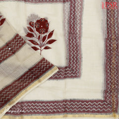 Antique Red Cotton Dress Material