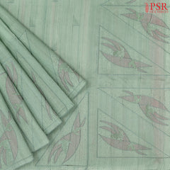 Eton Green Kosa Embroidery Saree
