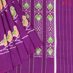 Magenta Purple Pochampally Silk Saree