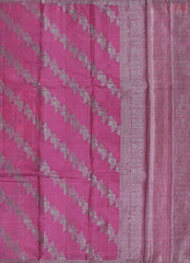 Deep Pink Banaras Tussar Silk Saree