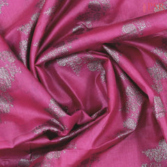 Deep Pink Banaras Tussar Silk Saree