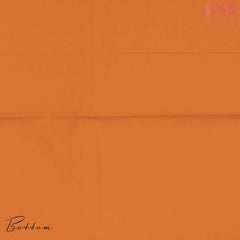 Orange Silk Cotton Dress Material