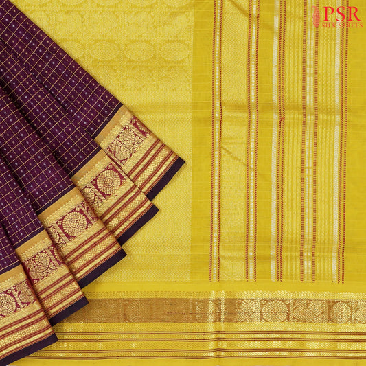 Sangria Purple Cotton Silk Saree