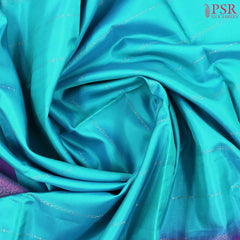 Peacock Blue Soft Silk Mix Saree