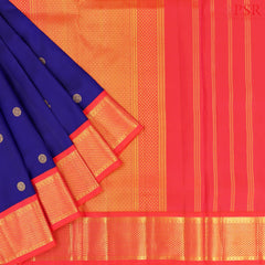 Berry Blue Nine Yards Half Fine Silk Saree