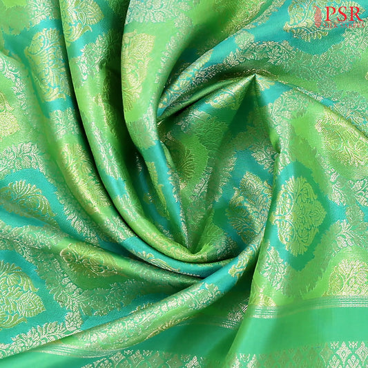 Heavenly Green Kanchipuram Tissue Silk Saree