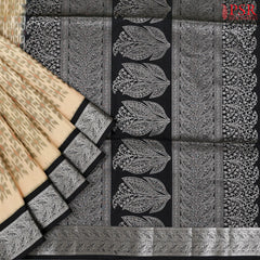 Bisque Beige Pochampally Soft Silk Saree