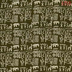 Olive Green Cotton Print Running Material