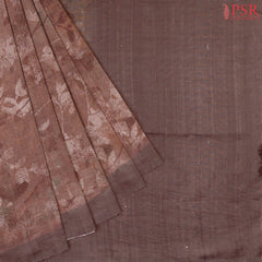 Dark Chestnut Brown Kadhi Tussar Silk Saree