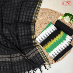 Tricolor Ikkat Cotton Dress Material