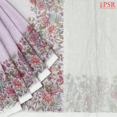 Pale Lavender Linen Saree