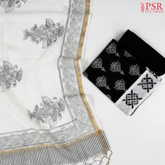 Black Cotton Dress Material